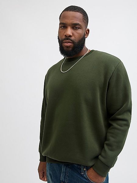 Jack & Jones PlusSize Sweatshirt JJEBRADLEY SWEAT CREW NOOS PLS mit Rippbün günstig online kaufen