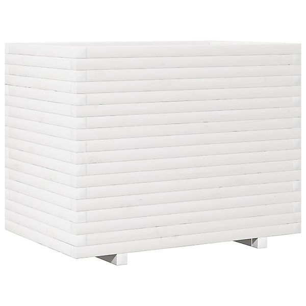 vidaXL Pflanzkübel Weiß 90x60x72 cm Massivholz Kiefer 3282645 günstig online kaufen