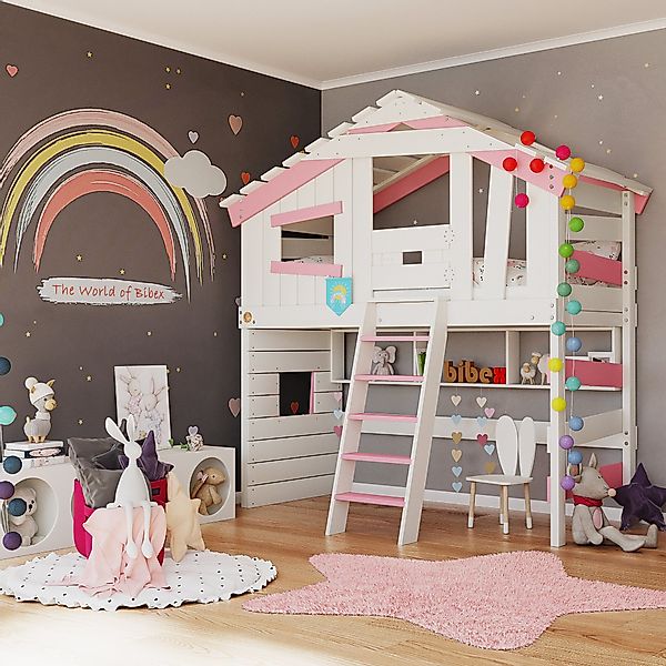 bibex Hochbett ALPIN CHALET Hochbett, Kinderbett, günstig online kaufen