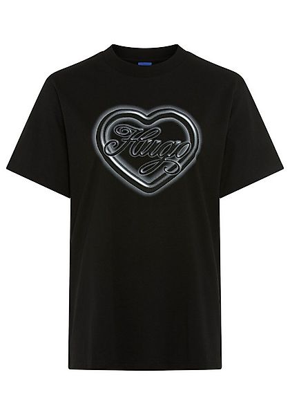 HUGO Blue T-Shirt Vintage Tee mit Rundhals, bedruckt günstig online kaufen