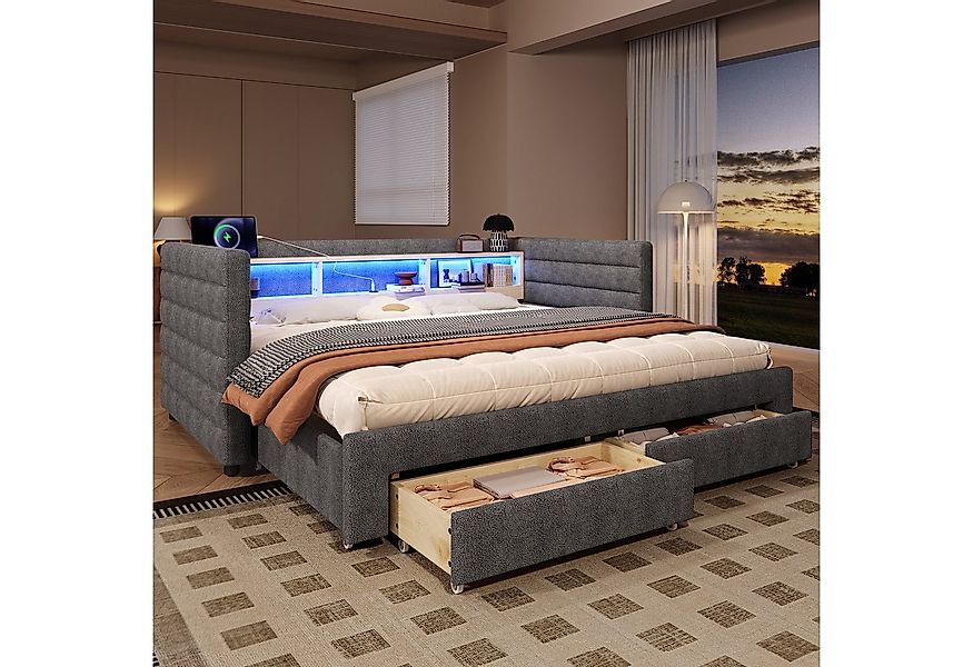 MODFU Schlafsofa inklusive USB- und Typ-C-Anschlüsse, Kinderbett mit multif günstig online kaufen