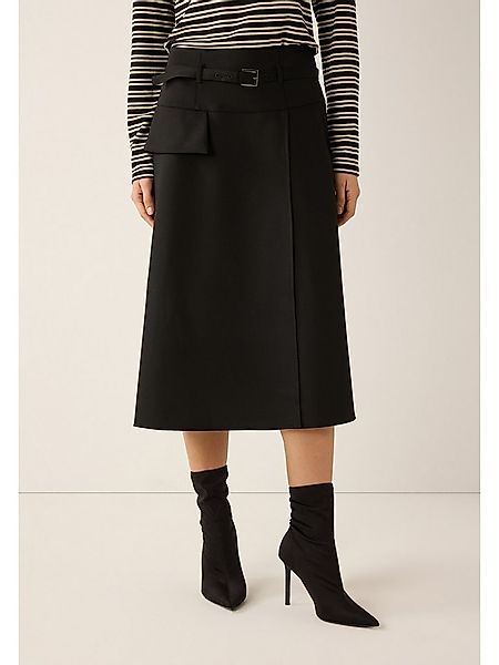 MORE&MORE A-Linien-Rock eleganter Midirock, Wickeloptik günstig online kaufen