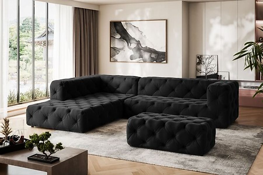 Home affaire Ecksofa »FOLLINA« L-Form, mit klassischer Chesterfield-Knopfhe günstig online kaufen