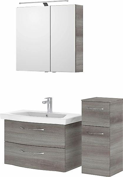 Saphir Badmöbel-Set "6005 Sprint 3-teilig, Keramik-Waschtisch mit LED-Spieg günstig online kaufen