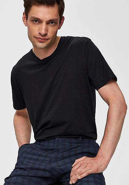 Selected V-Shirt SLHNEWPIMA SS V-NECK TEE B NOOS günstig online kaufen