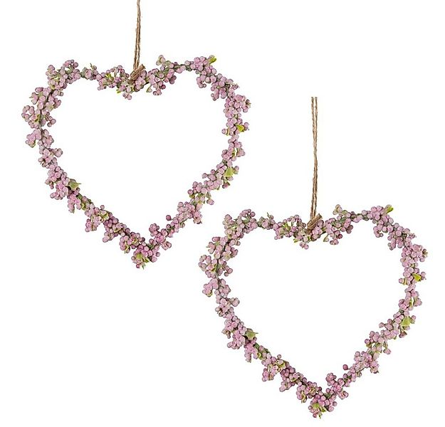 matches21 HOME & HOBBY Dekokranz Blumenherz Schleierkraut Herz Dekokranz 2e günstig online kaufen