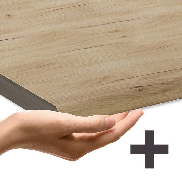 Vicco Küchenzeile Raul, Weiß/Sonoma, 240 cm, günstig online kaufen