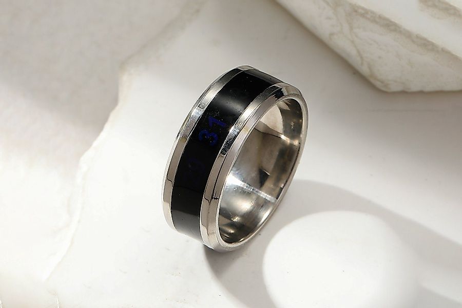 Eyecatcher Fingerring Termperatur Ring zeigt die Hauttemperatur an silber, günstig online kaufen