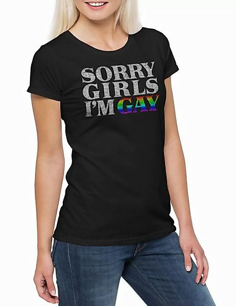 Urban Backwoods Print-Shirt Sorry Girls I'm Gay Damen T-Shirt Schwul homose günstig online kaufen