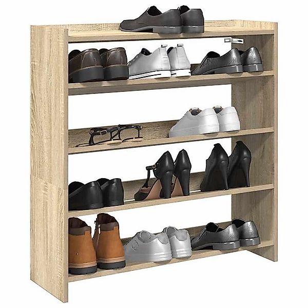 vidaXL Schuhschrank Schuhregal Sonoma-Eiche 80x25x81 cm Holzwerkstoff günstig online kaufen