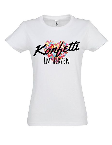 Youth Designz Print-Shirt "Konfetti im Herz" Print Damen T-Shirt Statement günstig online kaufen