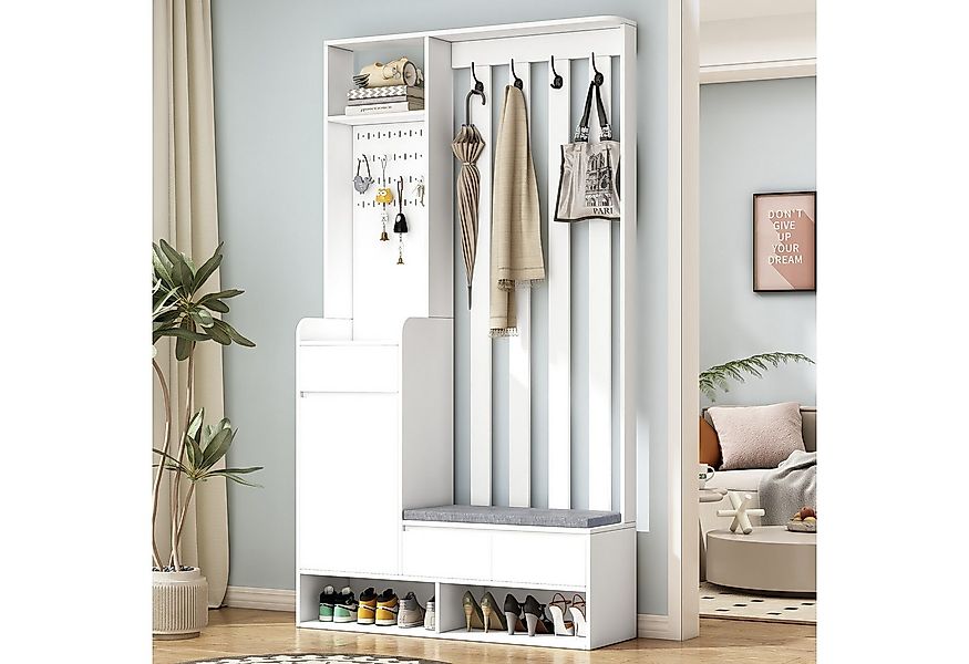 Flieks Garderobenständer, (1 St., H180/B100/T35 cm), Garderoben-Set mit gep günstig online kaufen