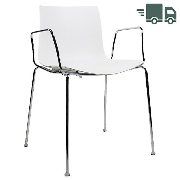 AKTION Arper CATIFA 46 0251 | Schale einfarbig weiß | Vierfuß | Armlehnen günstig online kaufen