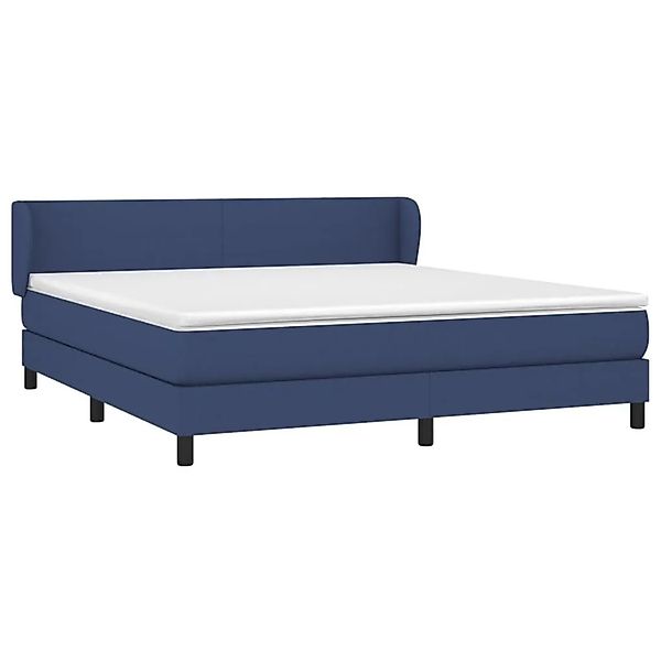 vidaXL Boxspringbett mit Matratze Blau 180x200 cm Stoff 3126107 günstig online kaufen
