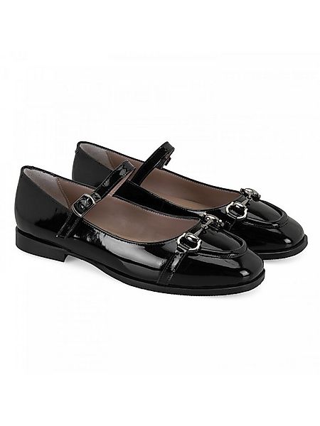 Desa Damen-Ballerinas aus Lackleder – Flacher Absatz, atmungsaktiv Ballerin günstig online kaufen