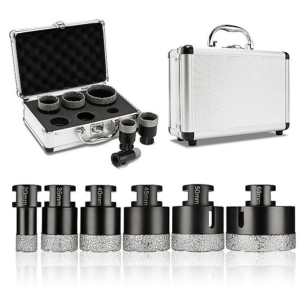 XERSEK Bohrersatz 7Tlg 20-68mm M14 Lochsäge Set Diamantbohrer Diamant Flies günstig online kaufen