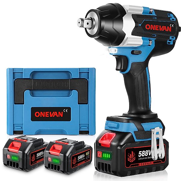 ONEVAN Akku-Schlagschrauber 1800 Nm Drehmoment 1/2  Zoll günstig online kaufen