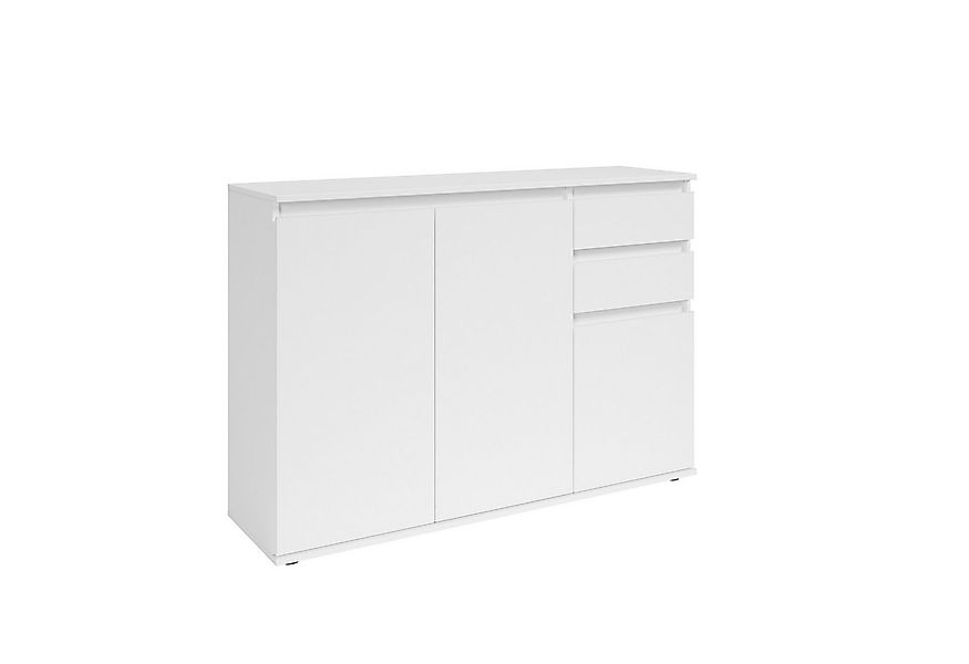 Bega Consult Sideboard 3 Türen, 2 Schübe, in weiß - 119x84x35cm (BxHxT) günstig online kaufen