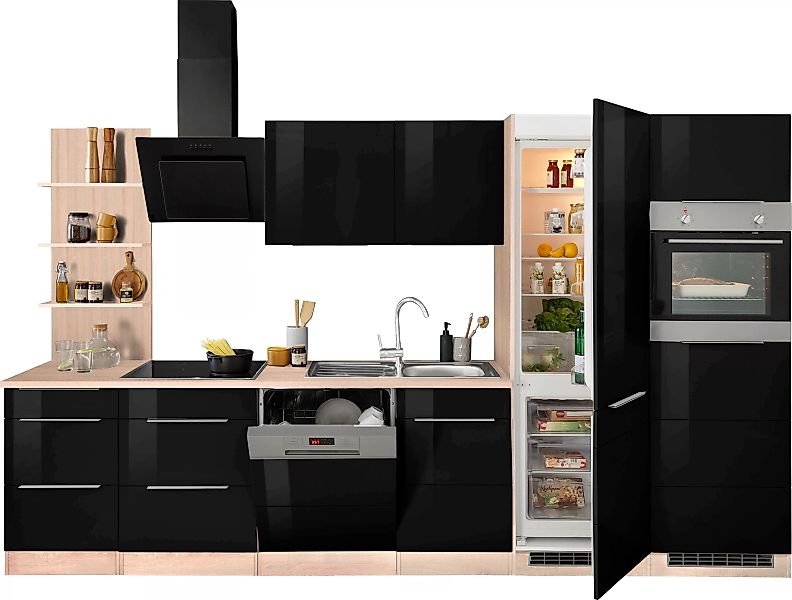Kochstation Küchenzeile "KS-Brindisi", mit E-Geräten, Breite 340 cm günstig online kaufen