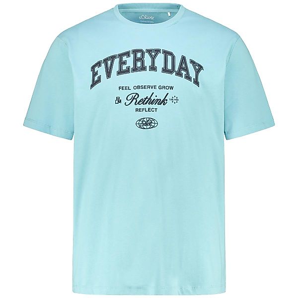 s.Oliver T-Shirt aus Baumwolle Farbe karibikblau Größe: 4XL günstig online kaufen