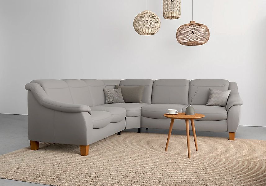 Home affaire Ecksofa "Caldera L-Form" Federkern, wahlweise mit Kopfteilvers günstig online kaufen