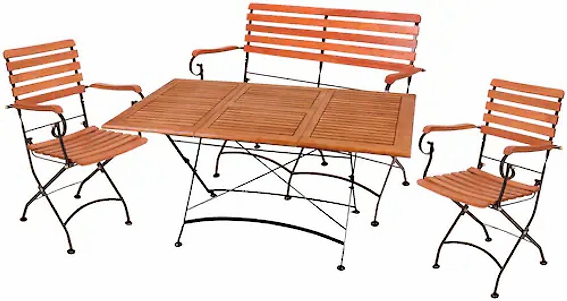 Garden Pleasure Garten-Essgruppe »WIEN« 4 Stk. tlg. mit praktischer Klappfu günstig online kaufen