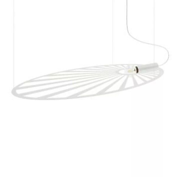 Hängelampe Weiß 110 cm lang oval Modern Design Metall E27 günstig online kaufen