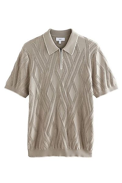 Next Poloshirt Slim Fit strukturiertes Polohemd mit 1/4-RV (1-tlg) günstig online kaufen