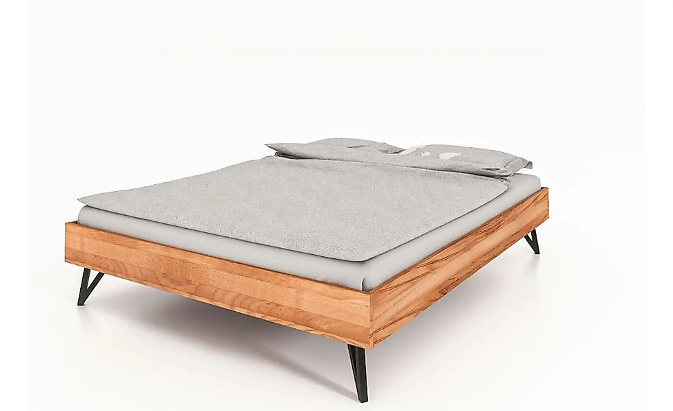 Massivholzbett ohne Kopfteil Karl ¦ holzfarben ¦ Maße (cm): B: 180 H: 38 Be günstig online kaufen