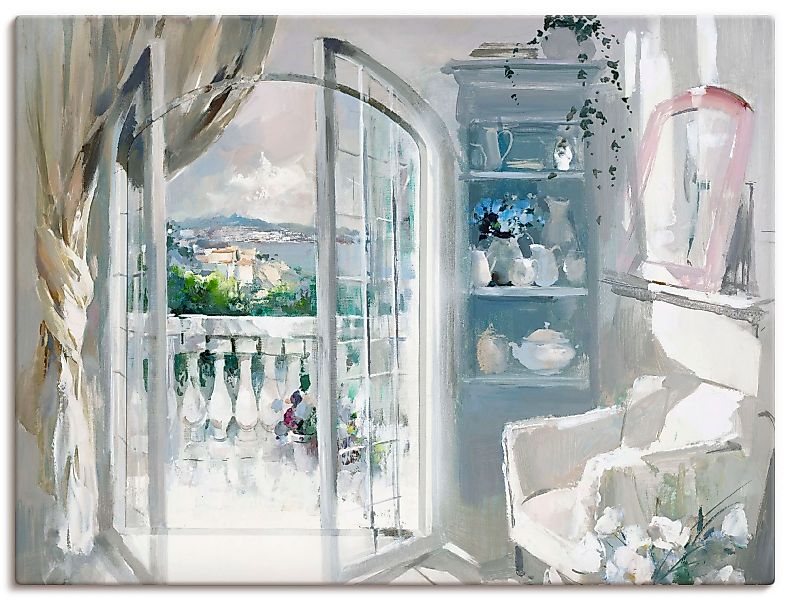 Artland Leinwandbild "Sonniger Raum", Fensterblick, (1 St.) günstig online kaufen