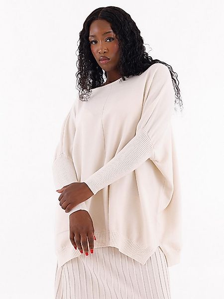 YC Fashion & Style Rundhalspullover Feinstrick-Oversize-Pullover mit Rippde günstig online kaufen