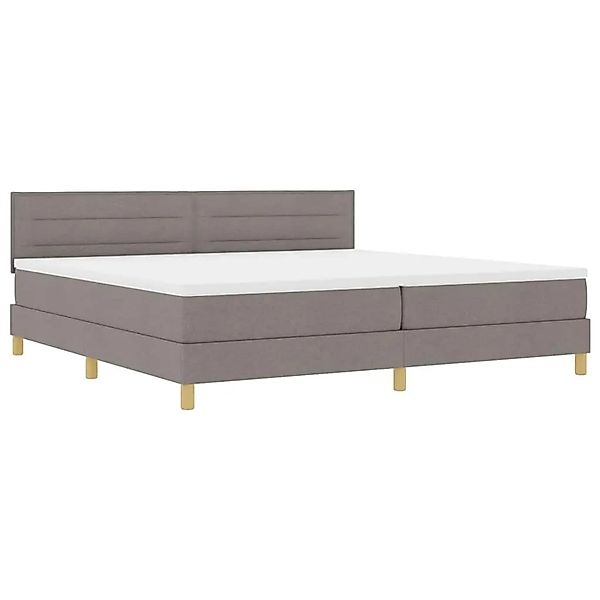 vidaXL LED Boxspringbett mit Matratze mit LED Taupe 200 x 200 cm Stoff 3342 günstig online kaufen