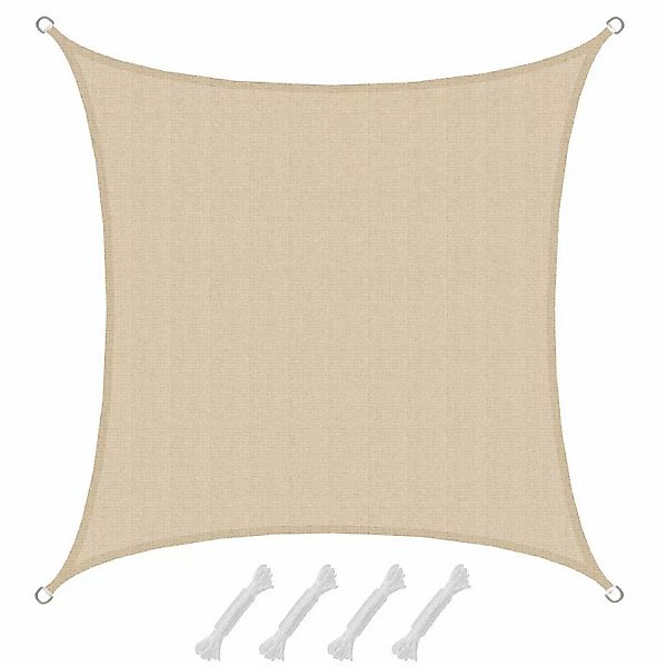 AMANKA HDPE Sonnensegel - 2x2m Quadratisch Beige günstig online kaufen