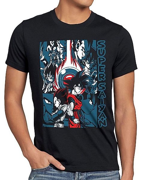 Print-Shirt Herren T-Shirt Goku Vegeta Super Saiyan turtle ball z roshi dra günstig online kaufen