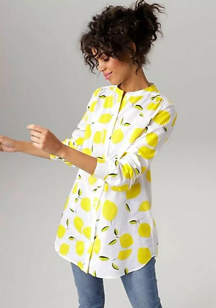 Aniston CASUAL Longbluse mit trendigen Zitronen bedruckt günstig online kaufen