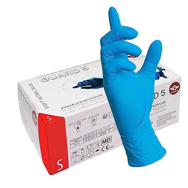 GUARD 5 Einweghandschuhe 200er Box blaue günstig online kaufen