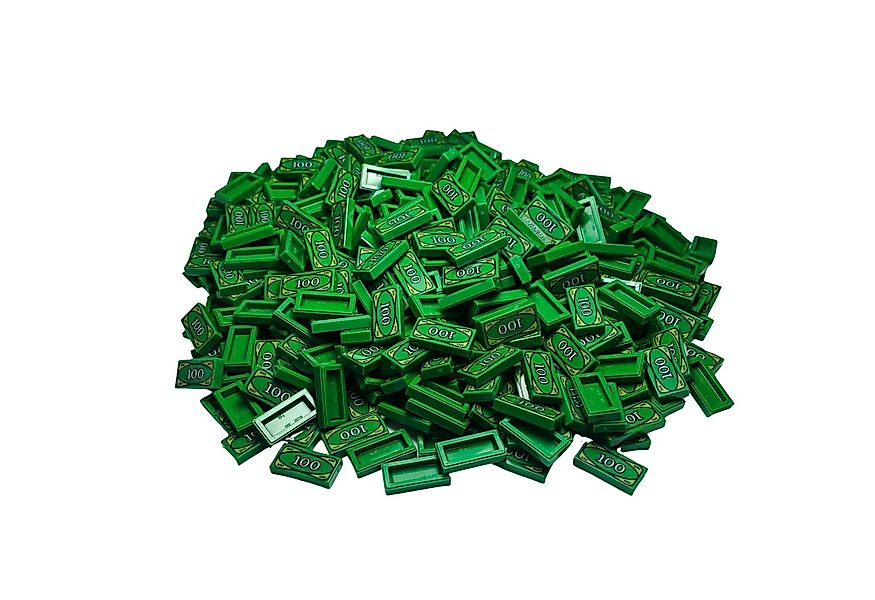 LEGO® LEGO® 1x2 Fliesen Geldschein Gruen - 3069bpx7 NEU! Menge 50x Spielbau günstig online kaufen
