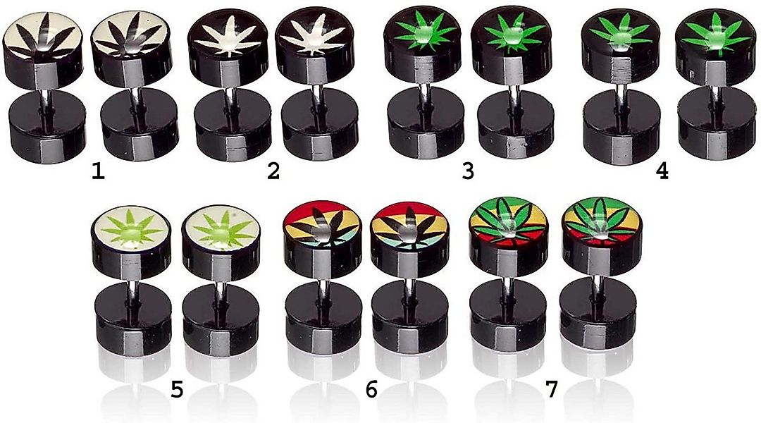 Karisma Plug Karisma 1 Paar Fake Plug Tunnel Acyl Ohrring Ohrstecker Mariju günstig online kaufen