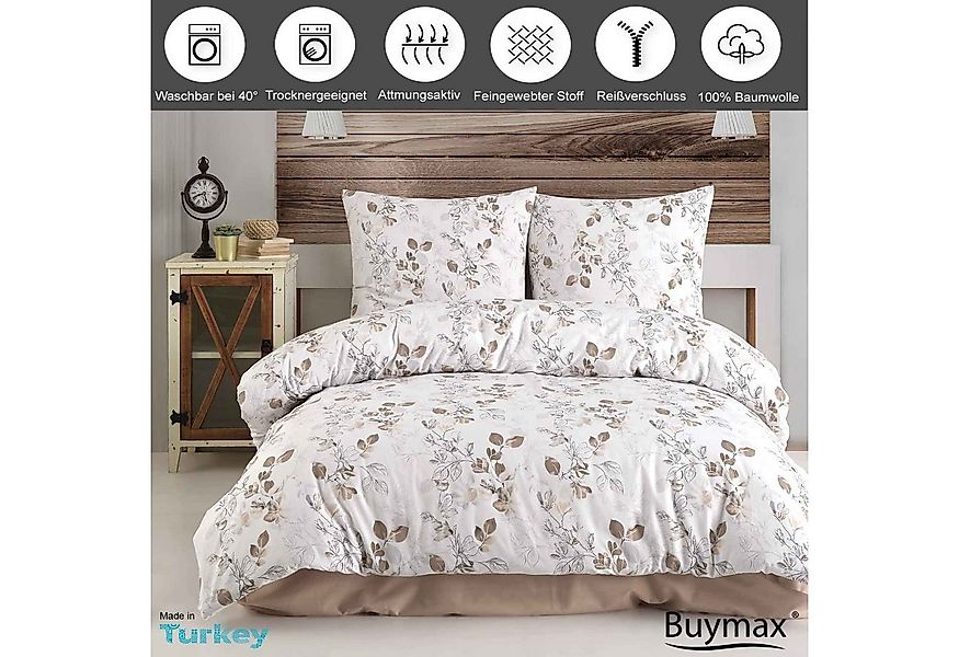 Buymax Bettwäsche Almira, Biber, 2 teilig, Bettwäsche-Set Bett- und Kopfkis günstig online kaufen