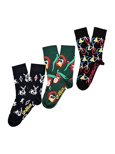 UnaBux Freizeitsocken Mix (3-Paar) günstig online kaufen