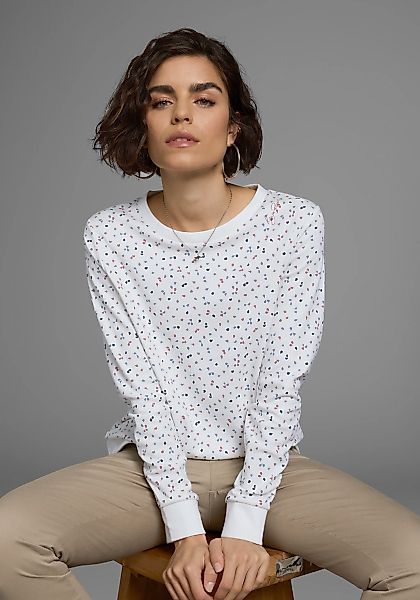 KangaROOS Sweatshirt Langarm, bedruckt, Rundhalsausschnitt, aus Interlockma günstig online kaufen