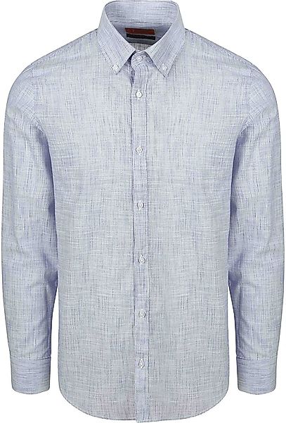 Suitable Hemd Cotton Slub Streifen Blau - Größe XXL günstig online kaufen