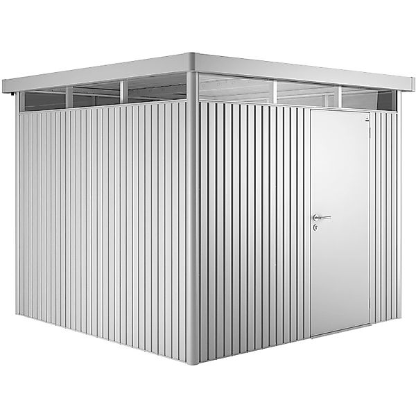 Biohort Metall-Gerätehaus HighLine Silber-Metallic 6,6 m² Einzeltür günstig online kaufen