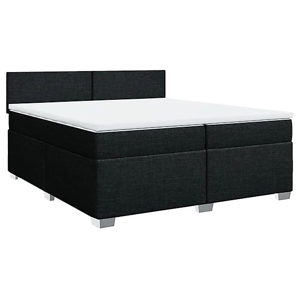 vidaXL Boxspringbett mit Matratze Schwarz 200x200 cm Stoff 3288290 günstig online kaufen