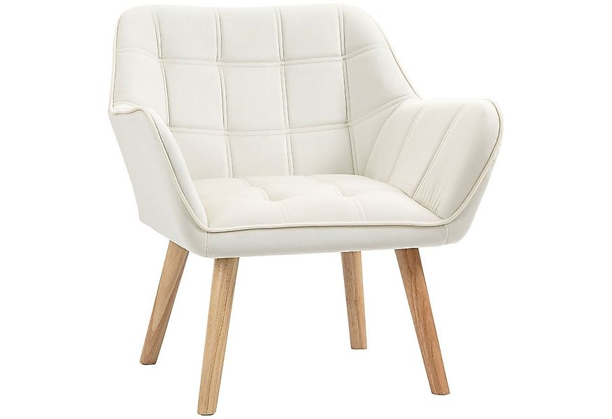 HOMCOM Relaxsessel Einzelsessel Ohrensessel, Sessel mit Samt erhöhte Beine günstig online kaufen