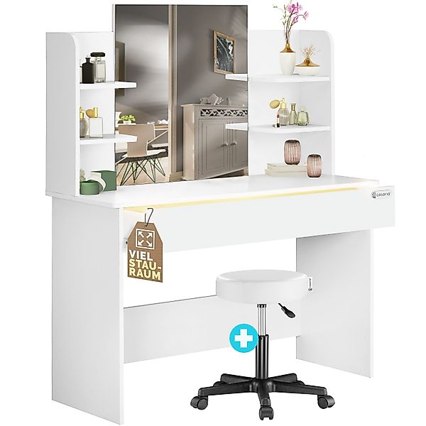 Casaria Schminktisch Lucia, mit Spiegel und günstig online kaufen