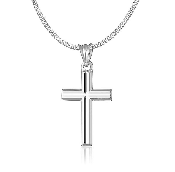 NAHLE Kette mit Anhänger Kreuz Silber Panzerkette Silberkette Kreuz Kette ( günstig online kaufen