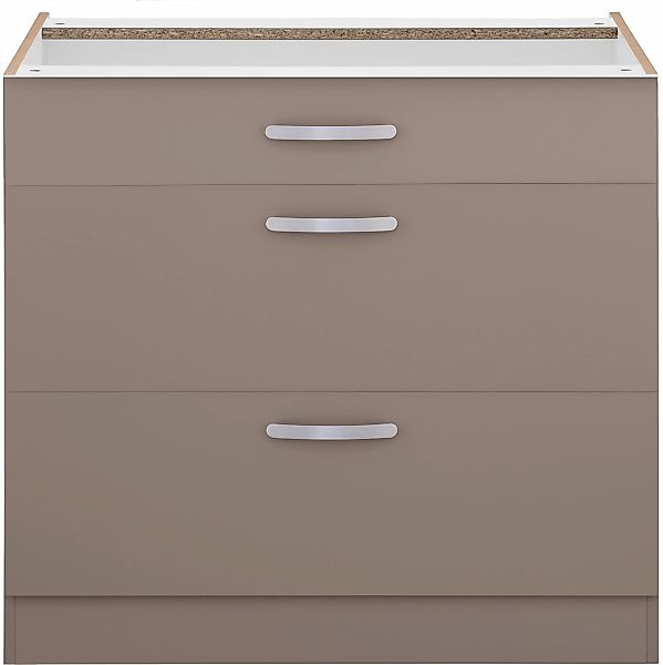 wiho Küchen Unterschrank "Kansas", 90 cm breit, mit 2 großen Auszügen ohne günstig online kaufen