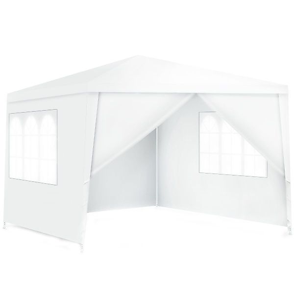 COSTWAY Pavillon 3x3m Gartenpavillon, mit 4 günstig online kaufen