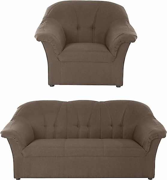 DOMO collection Polstergarnitur "Pegnitz", (Set), Sessel und 3-Sitzer günstig online kaufen